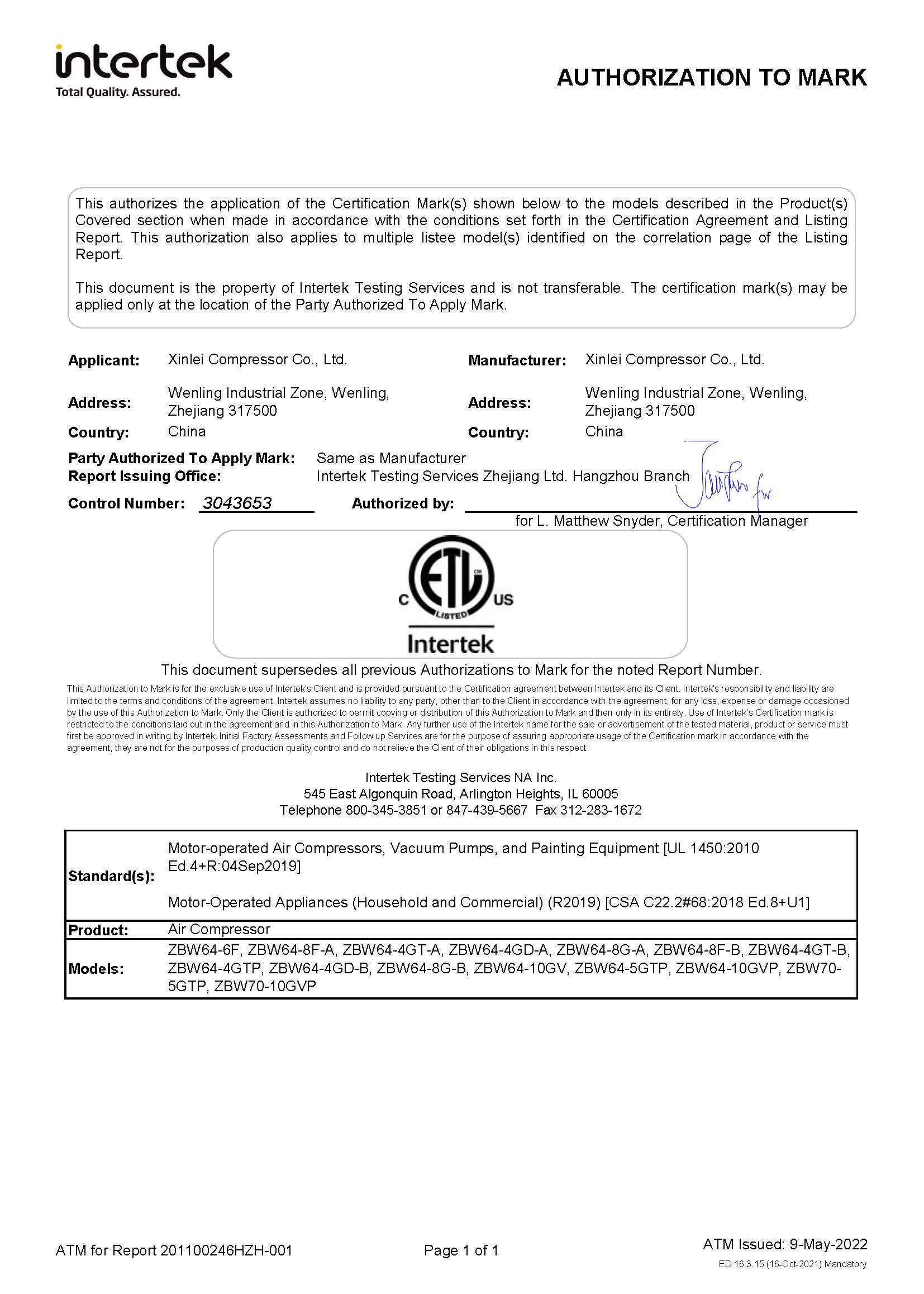 ETL Certification
